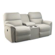 Brooks Power Reclining Loveseat w Headrest & Console