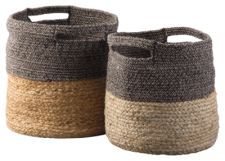 Parrish Natural/Black Basket (Set of 2)