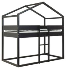 Flannibrook Twin over Twin House Loft Bed