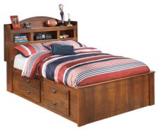 Barchan Full Bookcase Bed with 4 Storage Drawers