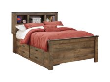 Trinell Full Panel Bed with 2 Storage Drawers