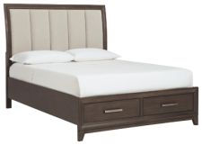 Brueban Queen Panel Bed with 2 Storage Drawers