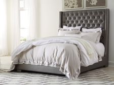 Coralayne King Upholstered Footboard with Rails
