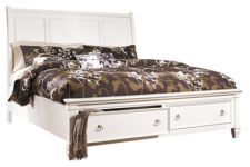 Prentice California King Sleigh Bed with 2 Storage Drawers
