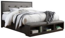 Hyndell California King Upholstered Panel Bed with Storage