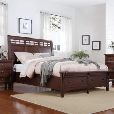 Sleigh Storage King Bed