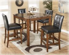 Theo Counter Height Dining Room Table and Bar Stools (Set of 5)