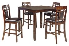 Bennox Counter Height Dining Room Table and Bar Stools (Set of 5)