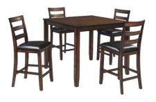 Coviar Counter Height Dining Room Table and Bar Stools (Set of 5)