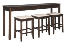 Rokane Counter Height Dining Room Table and Bar Stools (Set of 4)