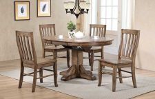 57" Pedestal Table w/ 15" Butterfly Leaf