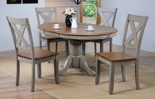 57" Pedestal Table w/ 15 in Butterfly Leaf