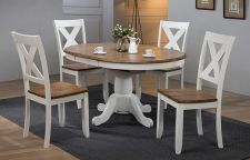 57" Pedestal Table w/ 15 in Butterfly Leaf - Dining Pacifica