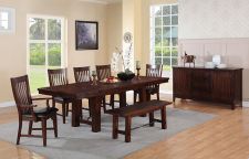102" Trestle Table w/ 2-12" leaves - Dining Retreat