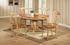 57" Pedestal Table with 15" Butterfly Leaf