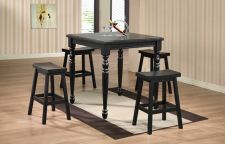 36" Square Tall Table - Dining Quails Run Ebony