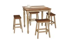36" Square Tall Table - Dining Quails Run Almond/Wheat