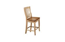 24" Rake Back Stool - Dining Quails Run Almond/Wheat