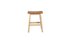24" Saddle Barstool - Dining Quails Run Almond/Wheat