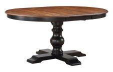 66 in Pedestal Table w/ 18 in Butterfly Leaf - Dining Torrance Ebony