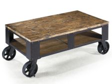 Rectangular Cocktail Table (2 Braking Casters) - Pinerbook