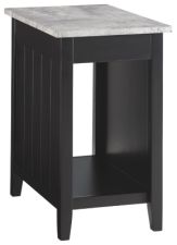 Diamenton Chairside End Table with USB Ports & Outlets
