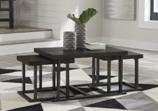 Airdon Coffee Table with Stools (Set of 3)