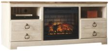 Willowton 64" TV Stand with Electric Fireplace