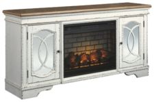 Realyn 74" TV Stand with Electric Fireplace