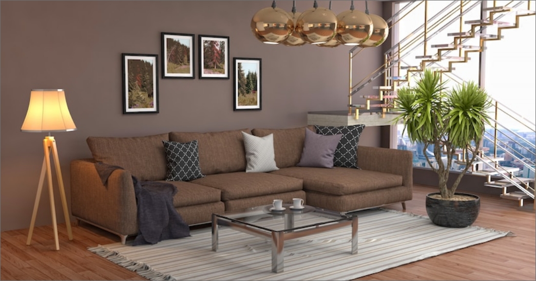 "Beautifully arranged modern furniture and décor in a living room, showcasing a combination of comfortable seating, elegant tables, and stylish decorative pieces, creating a sophisticated atmosphere."