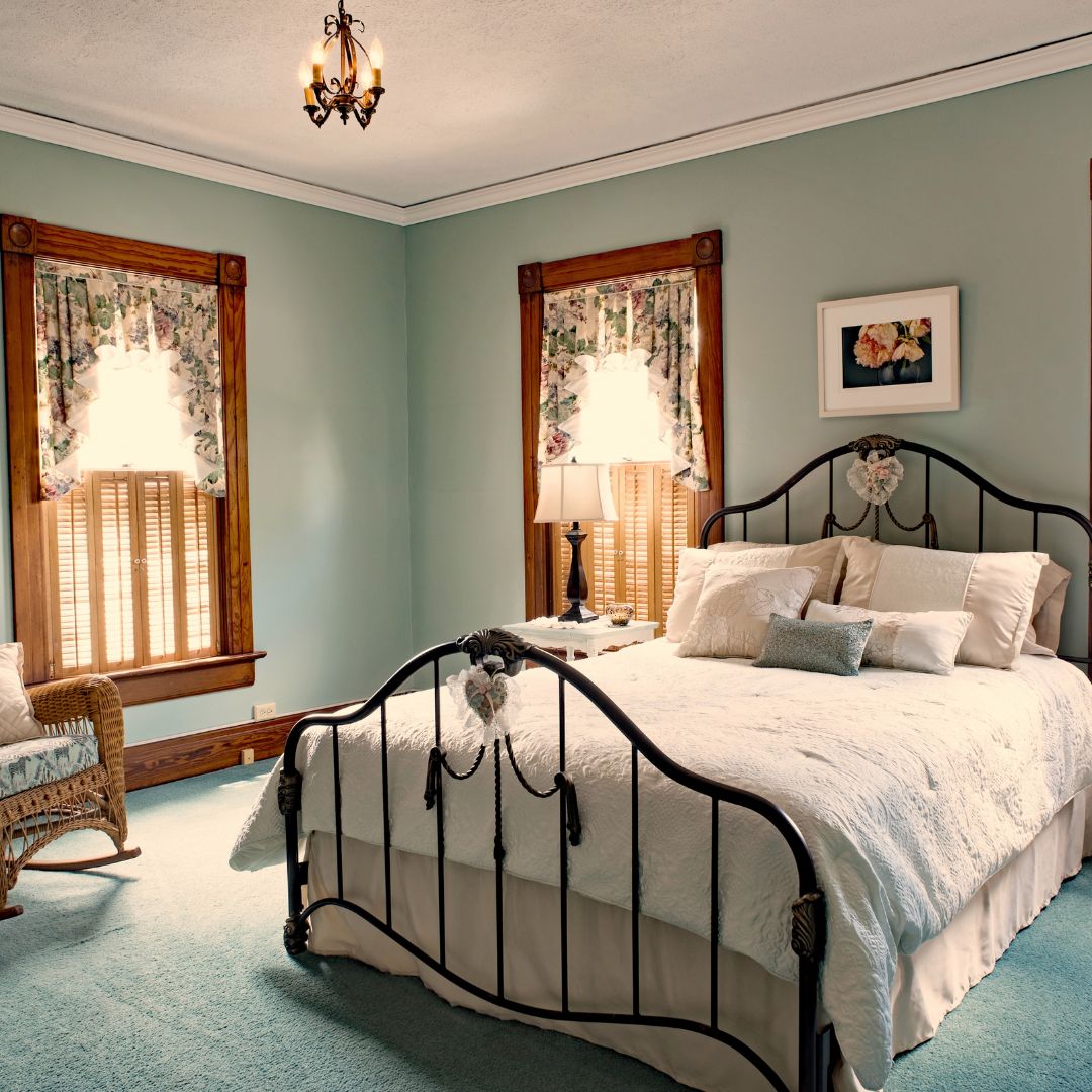 Old mattress in dated room